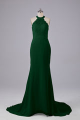 Elegante halter Court Train Bruidsmeisjekleding