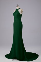 Elegante halter Court Train Bruidsmeisjekleding