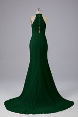 Elegante halter Court Train Bruidsmeisjekleding