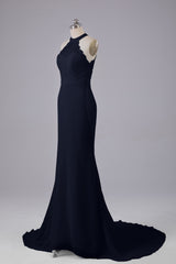 Elegante halter Court Train Bruidsmeisjekleding