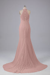 Elegante halter Court Train Bruidsmeisjekleding