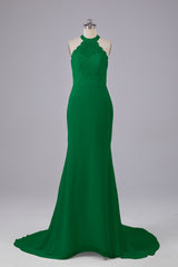 Elegante halter Court Train Bruidsmeisjekleding