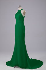Elegante halter Court Train Bruidsmeisjekleding