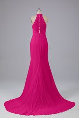 Elegante halter Court Train Bruidsmeisjekleding