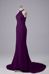 Elegante halter Court Train Bruidsmeisjekleding