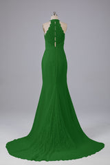 Elegante halter Court Train Bruidsmeisjekleding