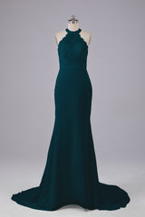 Elegante halter Court Train Bruidsmeisjekleding
