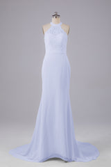 Elegante halter Court Train Bruidsmeisjekleding