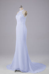 Elegante halter Court Train Bruidsmeisjekleding