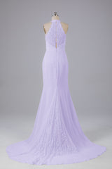 Elegante halter Court Train Bruidsmeisjekleding