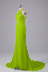 Elegante halter Court Train Bruidsmeisjekleding