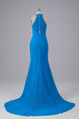 Elegante halter Court Train Bruidsmeisjekleding