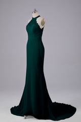 Elegante halter Court Train Bruidsmeisjekleding