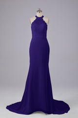 Elegante halter Court Train Bruidsmeisjekleding