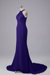 Elegante halter Court Train Bruidsmeisjekleding
