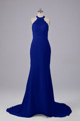 Elegante halter Court Train Bruidsmeisjekleding