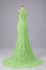 Elegante halter Court Train Bruidsmeisjekleding