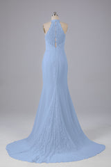 Elegante halter Court Train Bruidsmeisjekleding
