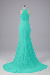 Elegante halter Court Train Bruidsmeisjekleding