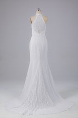 Elegante halter Court Train Bruidsmeisjekleding