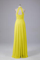 Elegant Halter Illusion Lace Floor Length Bridesmaid Dresses