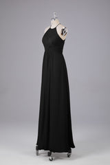 Elegante halter sleutelgat chiffon bruidsmeisje jurken