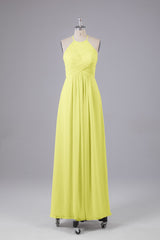 Elegante halter sleutelgat chiffon bruidsmeisje jurken