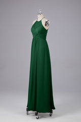 Elegante halter sleutelgat chiffon bruidsmeisje jurken
