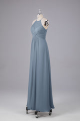 Elegante halter sleutelgat chiffon bruidsmeisje jurken
