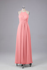 Elegante halter sleutelgat chiffon bruidsmeisje jurken