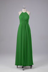 Elegante halter sleutelgat chiffon bruidsmeisje jurken