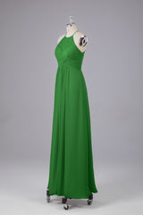 Elegante halter sleutelgat chiffon bruidsmeisje jurken