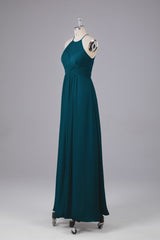 Elegante halter sleutelgat chiffon bruidsmeisje jurken