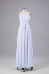 Elegante halter sleutelgat chiffon bruidsmeisje jurken