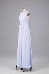 Elegante halter sleutelgat chiffon bruidsmeisje jurken