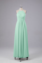 Elegante halter sleutelgat chiffon bruidsmeisje jurken