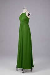 Elegante halter sleutelgat chiffon bruidsmeisje jurken