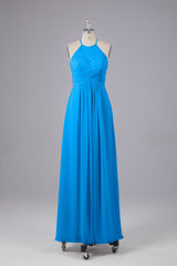 Elegante halter sleutelgat chiffon bruidsmeisje jurken