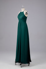 Elegante halter sleutelgat chiffon bruidsmeisje jurken
