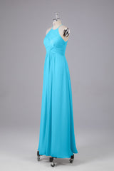 Elegante halter sleutelgat chiffon bruidsmeisje jurken