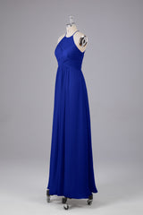 Elegante halter sleutelgat chiffon bruidsmeisje jurken