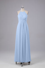 Elegante halter sleutelgat chiffon bruidsmeisje jurken