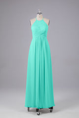 Elegante halter sleutelgat chiffon bruidsmeisje jurken