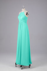 Elegante halter sleutelgat chiffon bruidsmeisje jurken