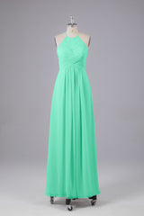 Elegante halter sleutelgat chiffon bruidsmeisje jurken