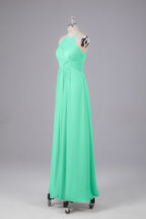 Elegante halter sleutelgat chiffon bruidsmeisje jurken