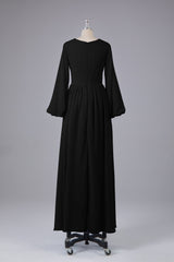 Garnières longues élégantes V Robes de demoiselle d'honneur en mousseline d'honneur