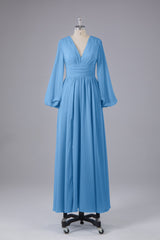 Garnières longues élégantes V Robes de demoiselle d'honneur en mousseline d'honneur