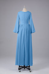 Garnières longues élégantes V Robes de demoiselle d'honneur en mousseline d'honneur