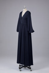 Garnières longues élégantes V Robes de demoiselle d'honneur en mousseline d'honneur